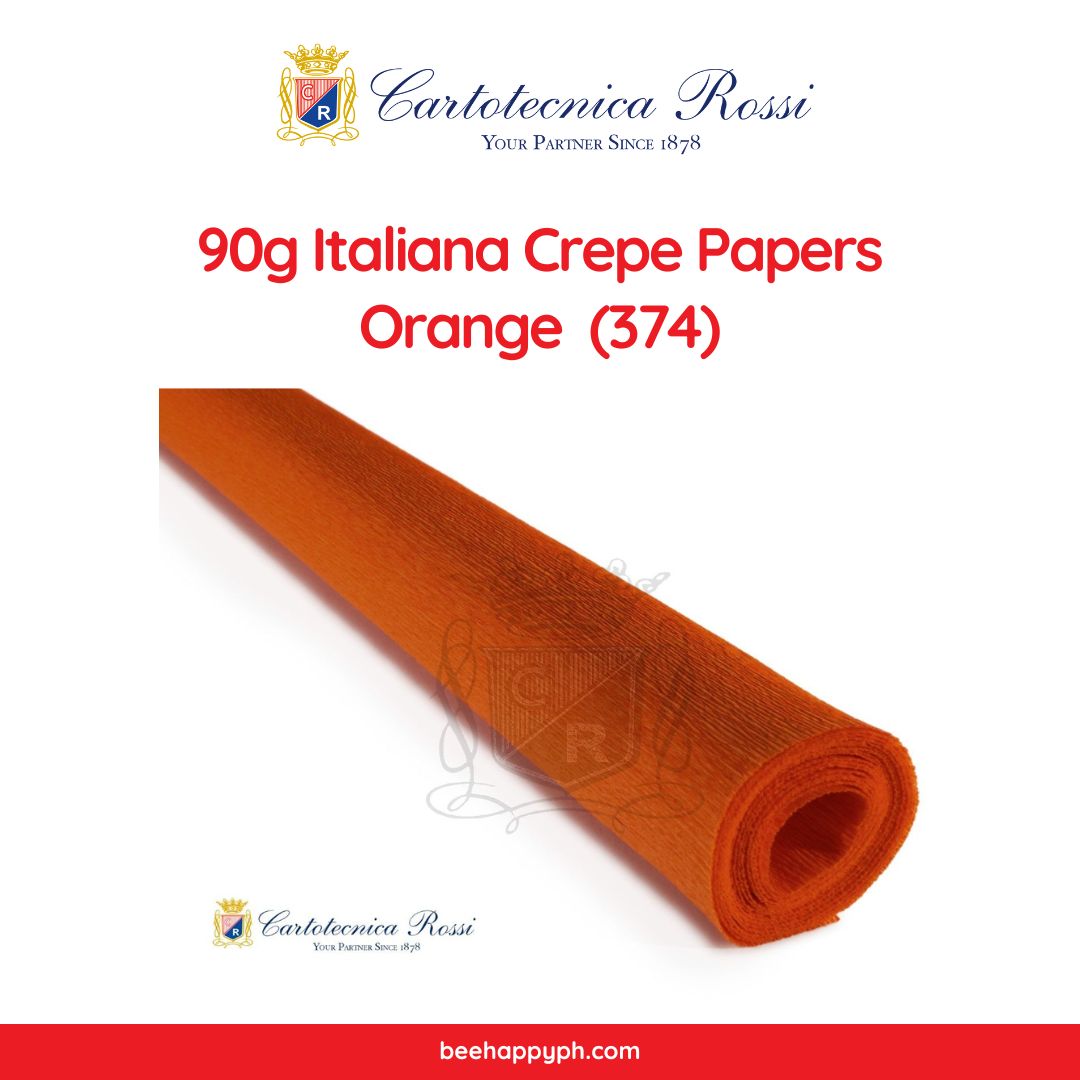 Cartotecnica Rossi Crepe Papers 90g (Brown, Orange & Yellow Shades) Full Roll Premium Italian Crepe Papers