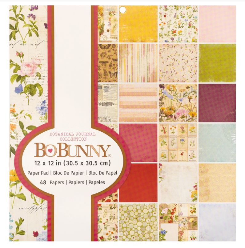 BoBunny Botanical Journal Collection 12" x 12" Paper Pad