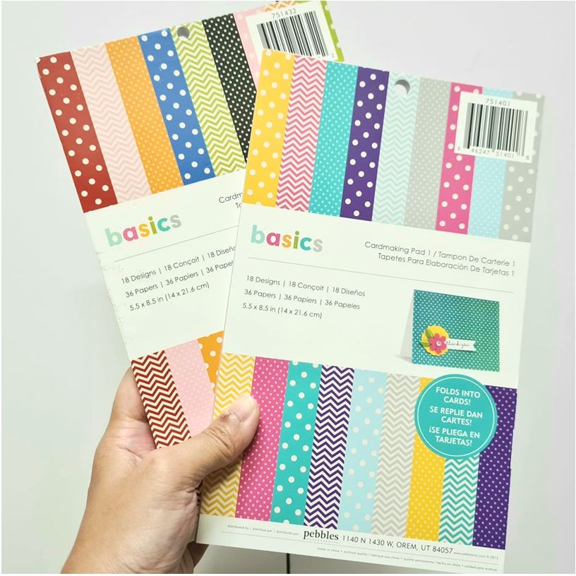 Pebbles (Buy 1 Take 1) Basics Cardmaking Paper Pad 5.5