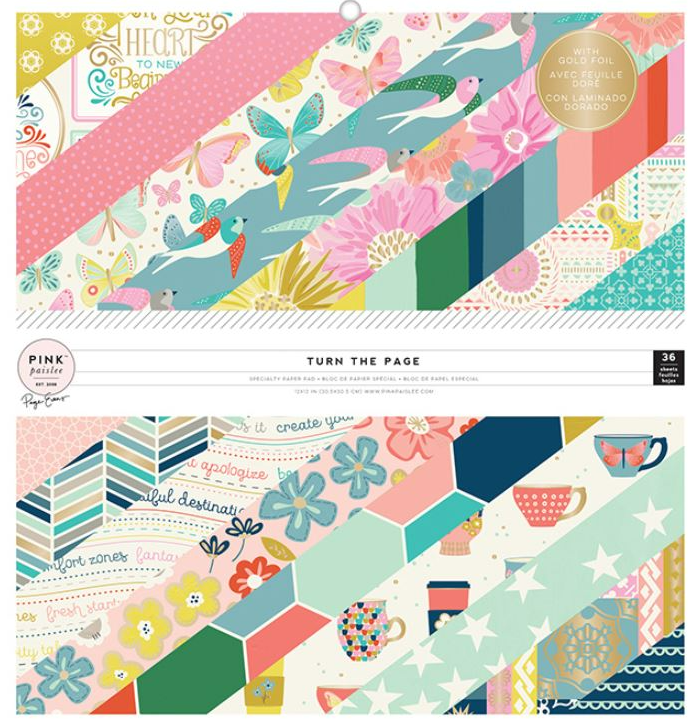 Turn The Page Pink Paislee Collection - 36 Sheets