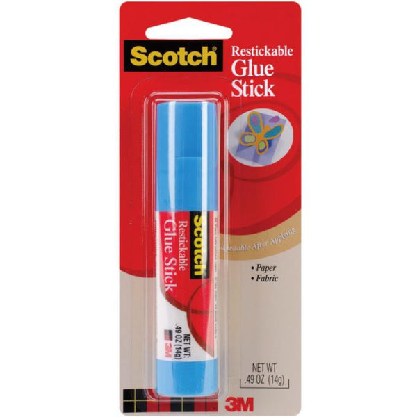Scotch Restickable Glue Stick 0.49 oz