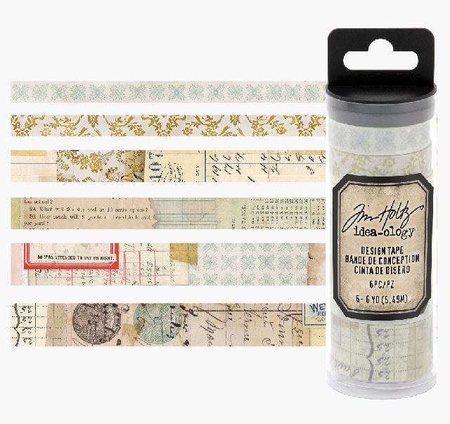 Tim Holtz Salvaged Design Washi Tape Set Idea-Ology - 6 Rolls