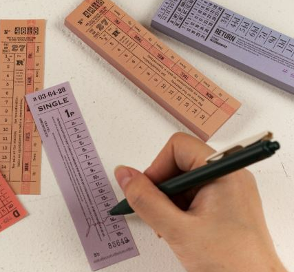Vintage Bus/Train Tickets Paper Pads Moking Travel Retro Series