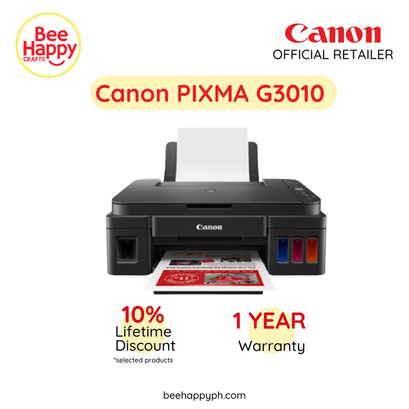 Canon PIXMA G3010 Refillable Ink Tank 3-in-1-Printer with Wi-Fi