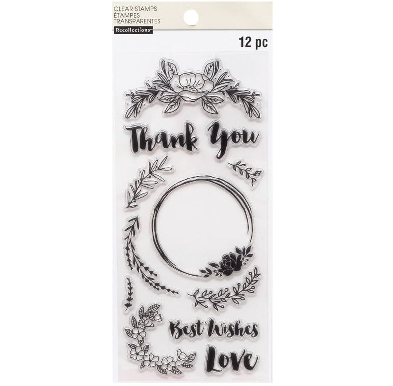 Recollections Wreath Thank You Stamp Set