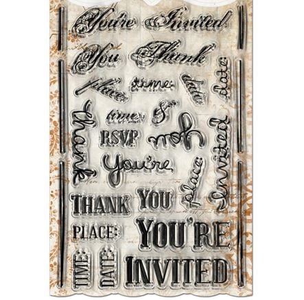 BoBunny You're Invited Clear Stamps